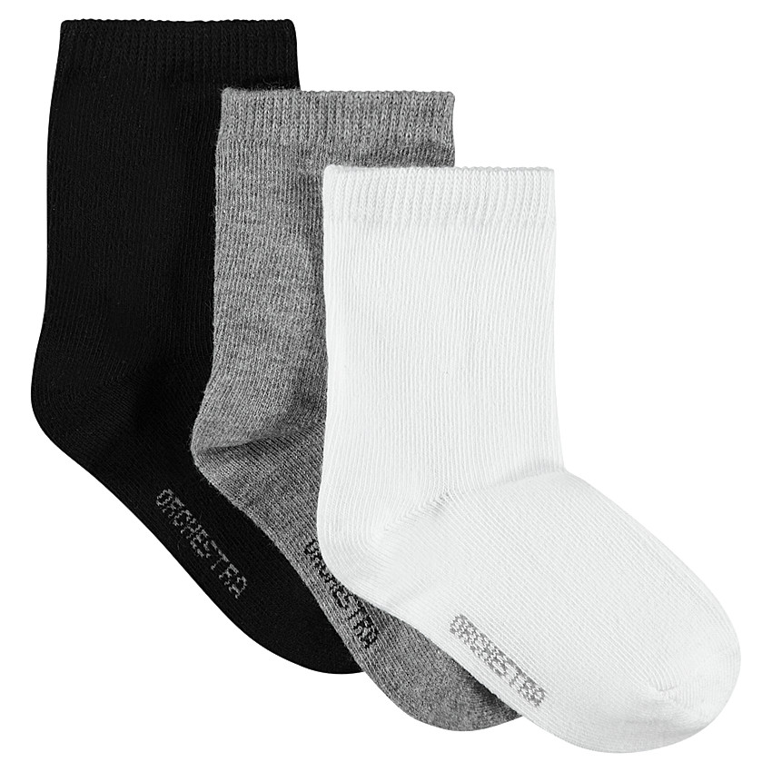 Lot de 3 paires de chaussettes unies 