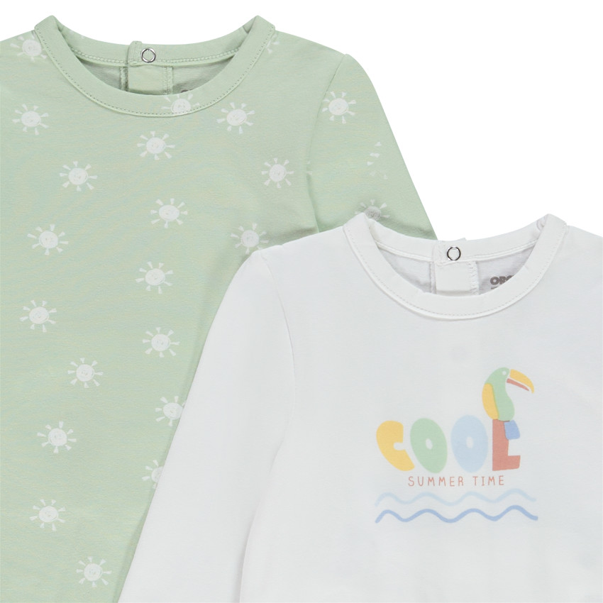 Lot de 4 dors-bien en jersey motifs soleil/plage pour bébé garçon 