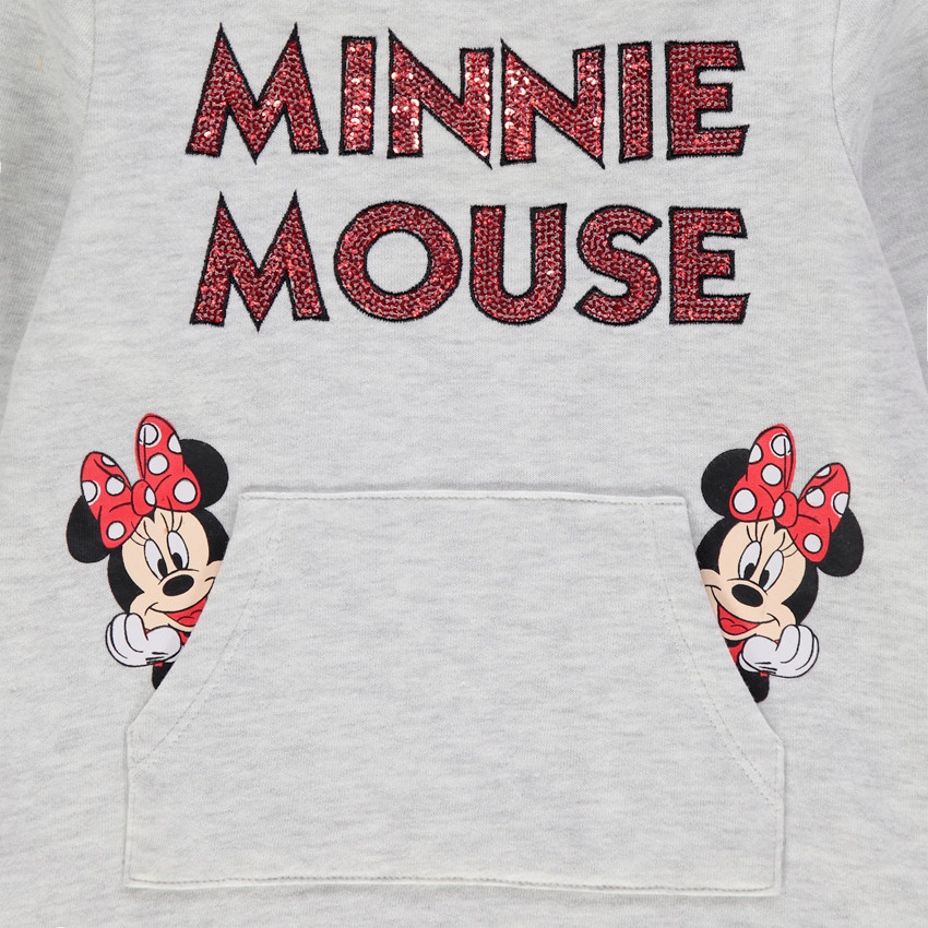 Sweat à capuche en molleton print Minnie Disney pour enfant fille 