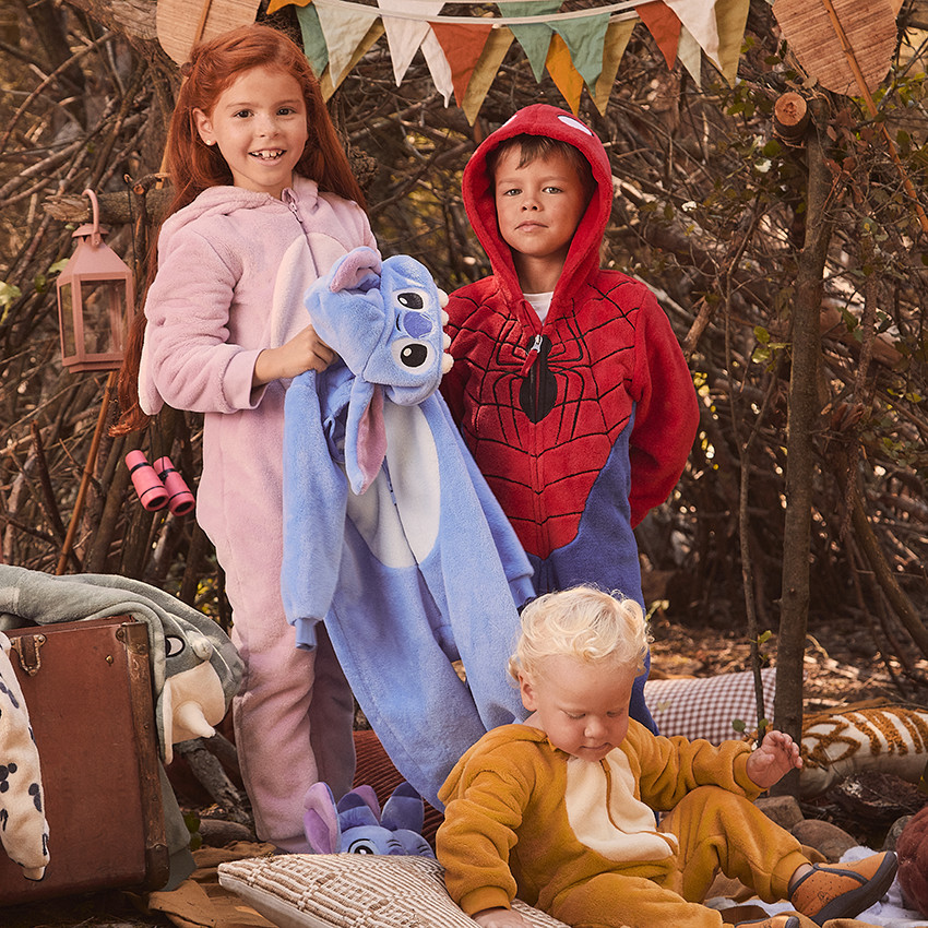 Surpyjama en sherpa avec capuche Stitch Angel Disney pour fille