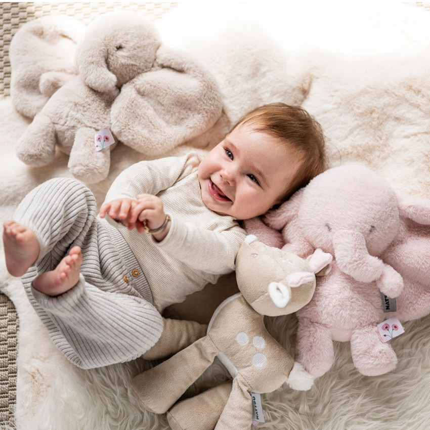 Peluche biche - Fanfan - Sable -30 cm 