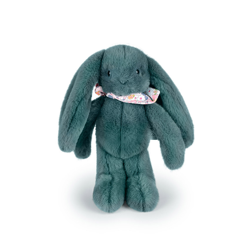 Petite peluche lapin fleurette eucalyptus 25 cm