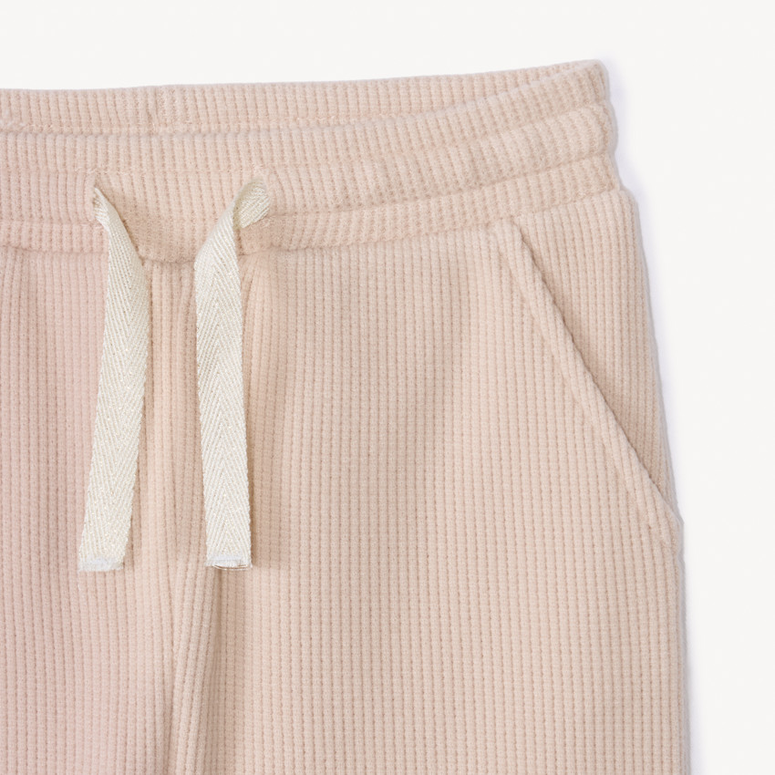 Ensemble jogging velours en nid d'abeille pour bébé fille 