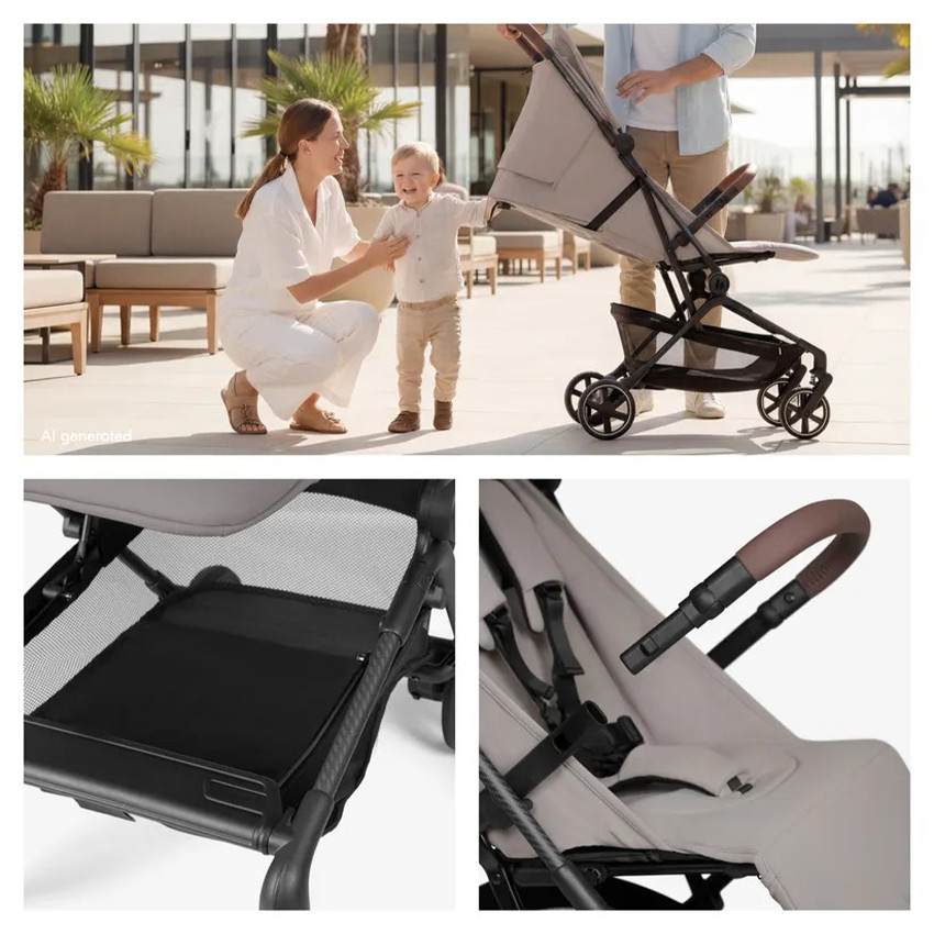 Poussette compacte & légère Lite N Care - Sandy Taupe 
