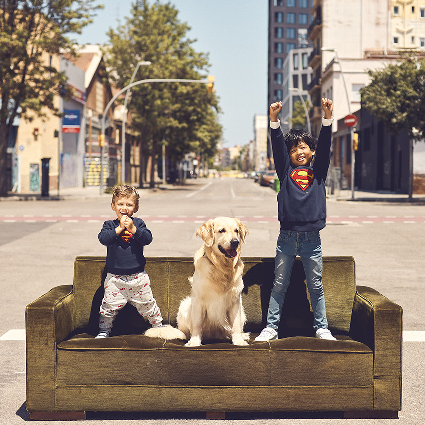Jogging en molleton imprimé super-héros Warner pour bébé garçon 
