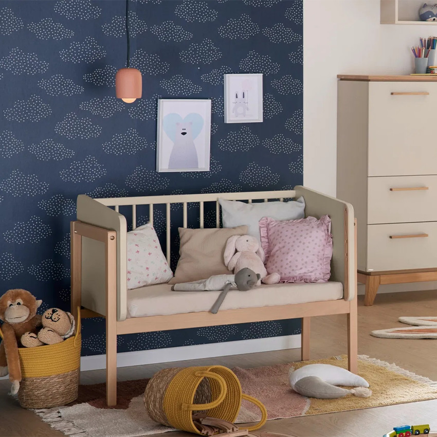 Lit d'appoint réglable Little Cloud beige cachemire 