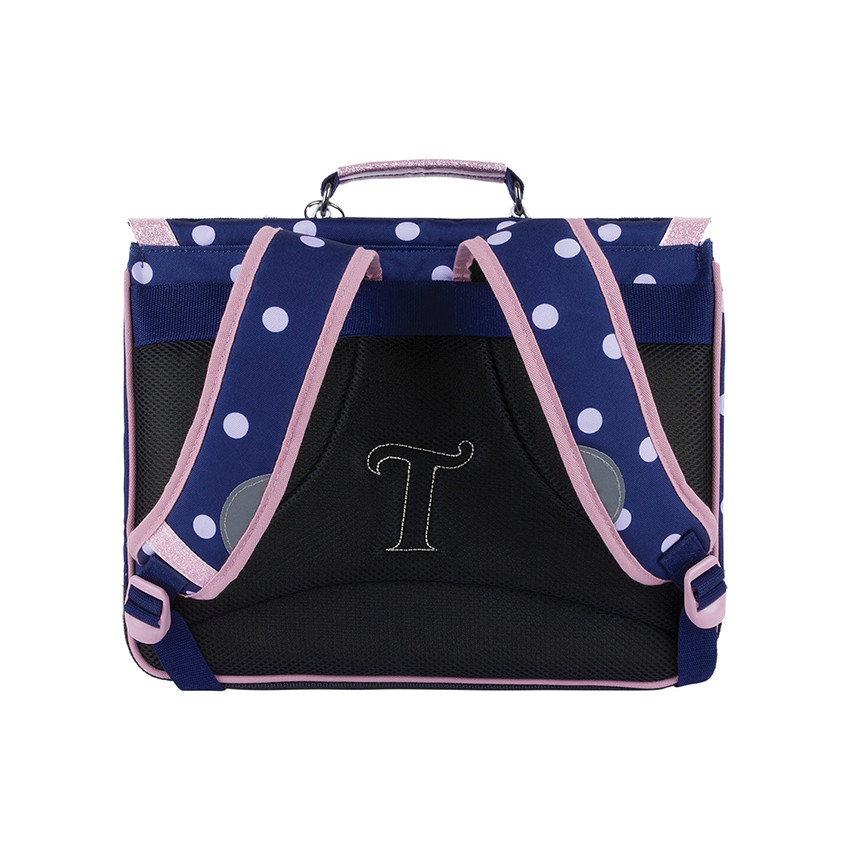 Cartable Romy à pois bleus 38 cm 