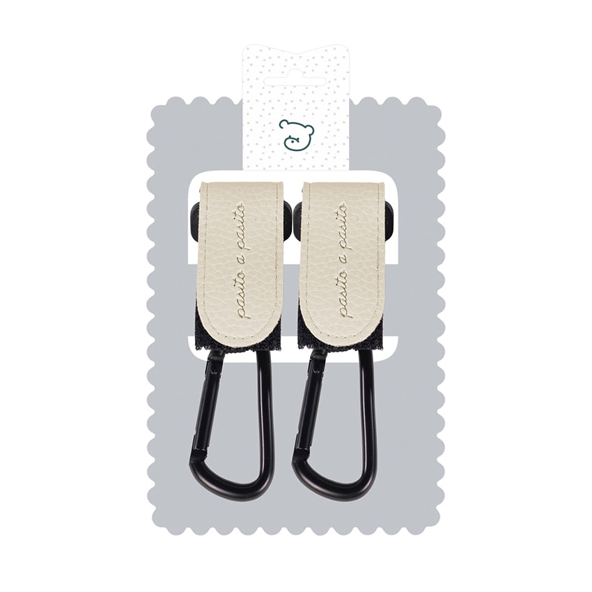 Lot de 2 crochets Icon pour poussette Cream - Ecru (Pasito a pasito) - Image 1