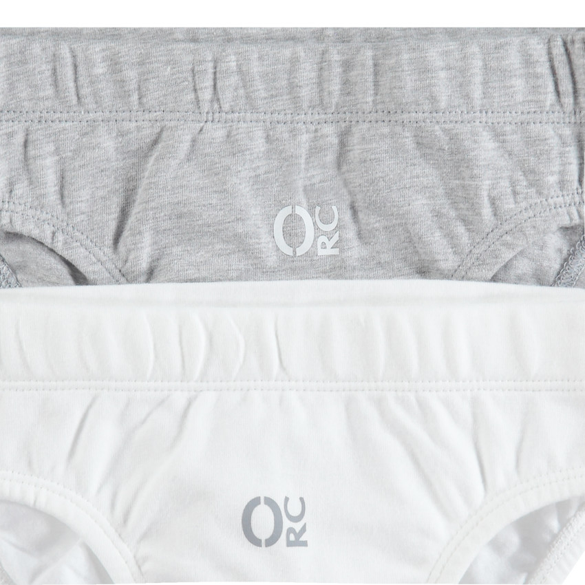 Lot de 2 slips en coton avec logo printé 