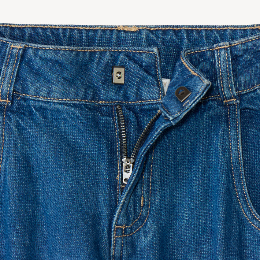 Jean garçon cargo loose en denim 