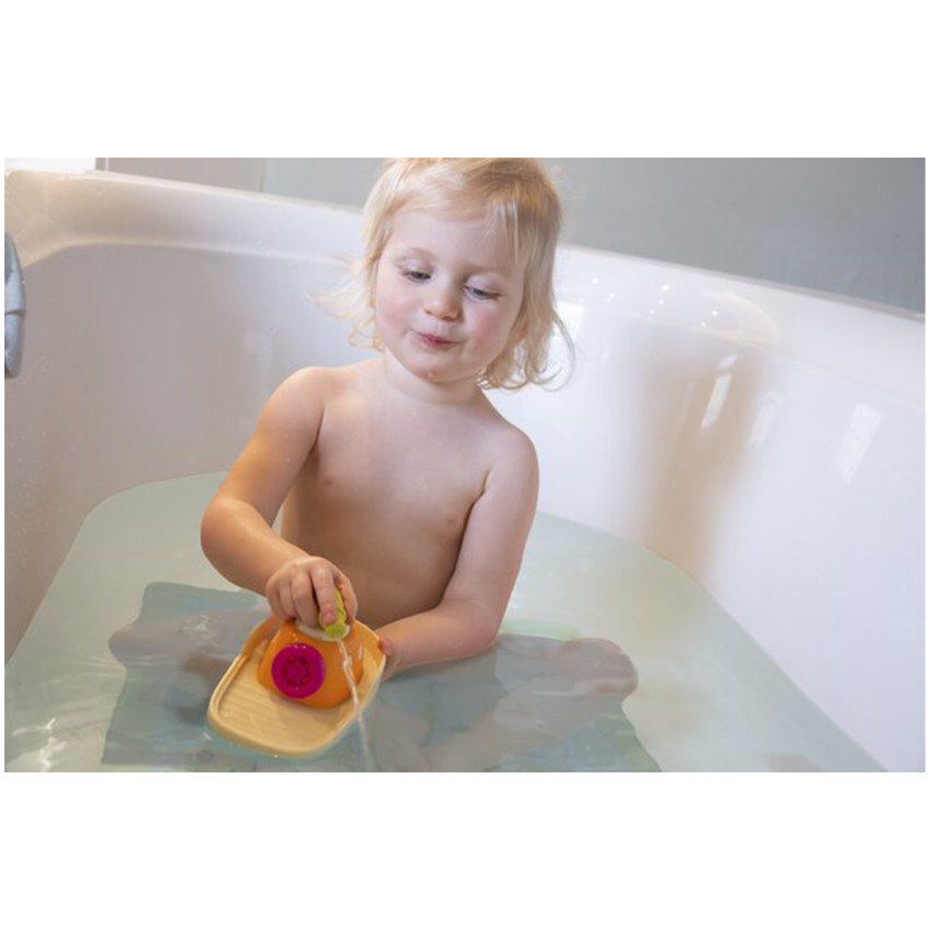Jouet de bain Toby le bateau à jet d'eau rigolo 