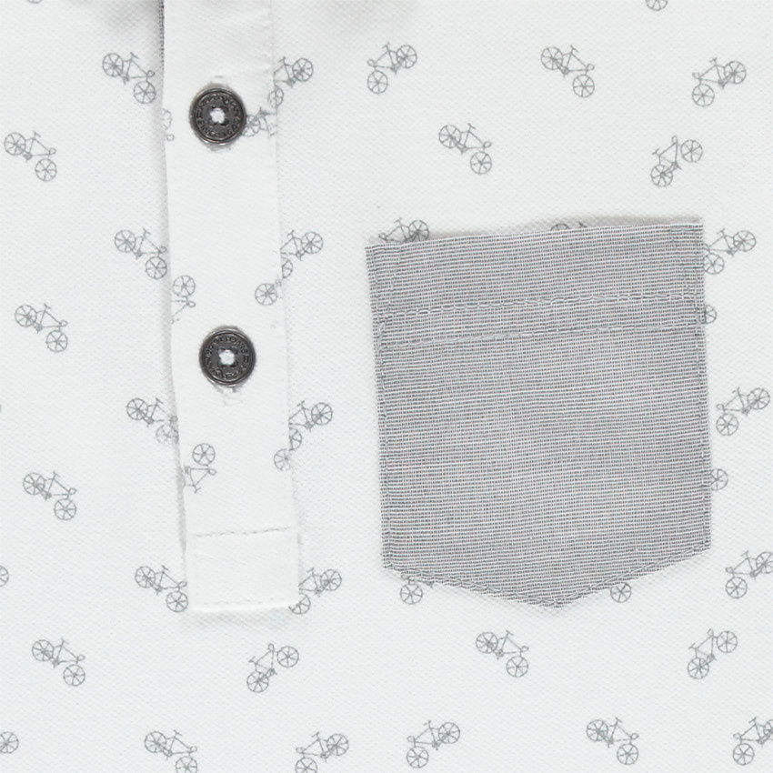 Ensemble de plage avec polo imprimé all-over et bermuda 