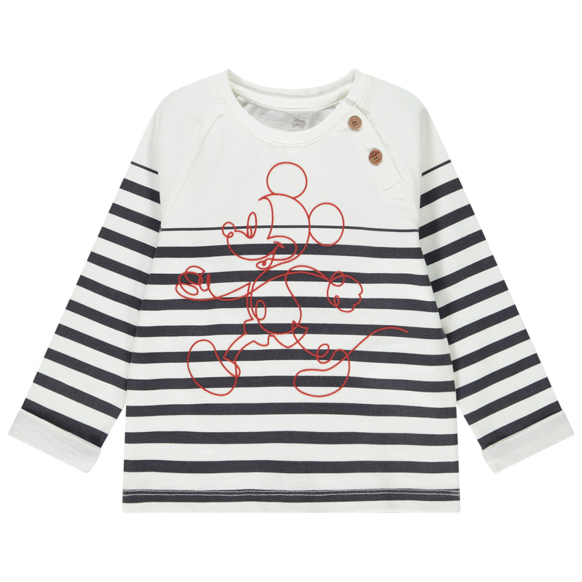 Marinière en jersey broderie Mickey Disney pour bébé garçon 