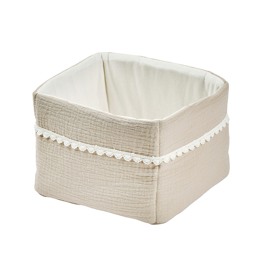 Panier de rangement - Fanfan - Sable - 20x20 cm 