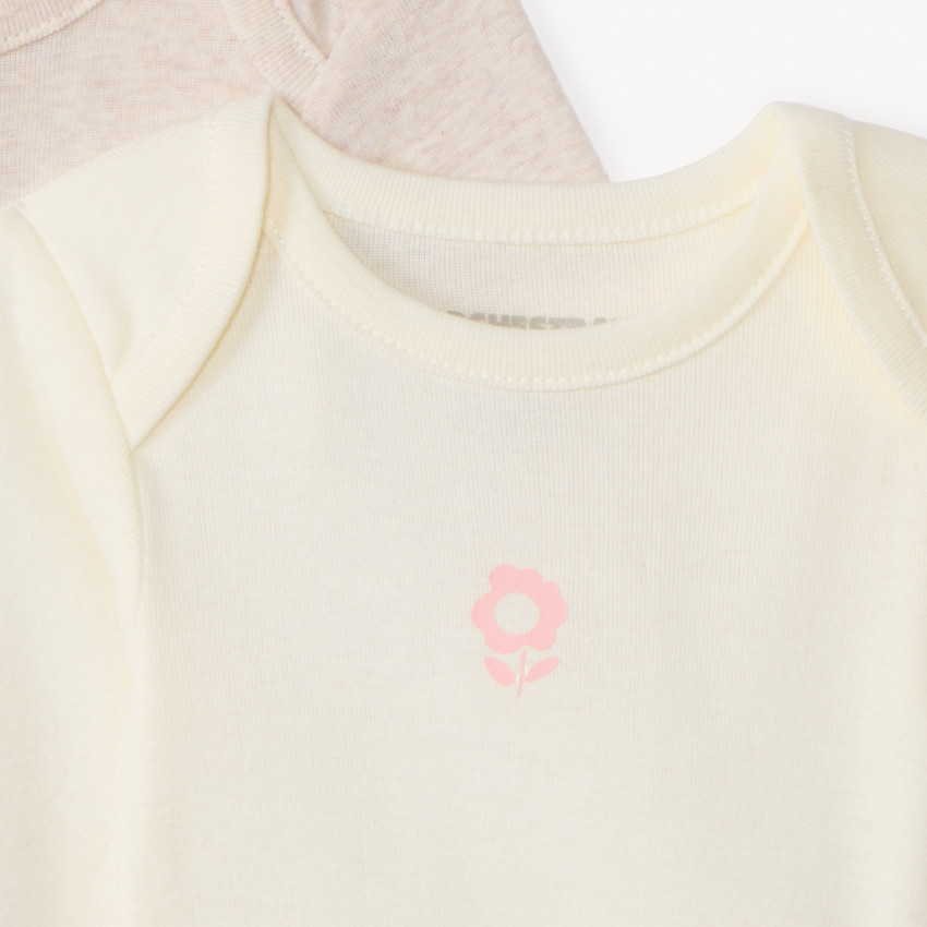 Lot de 5 bodies manches longues printés pour bébé fille 