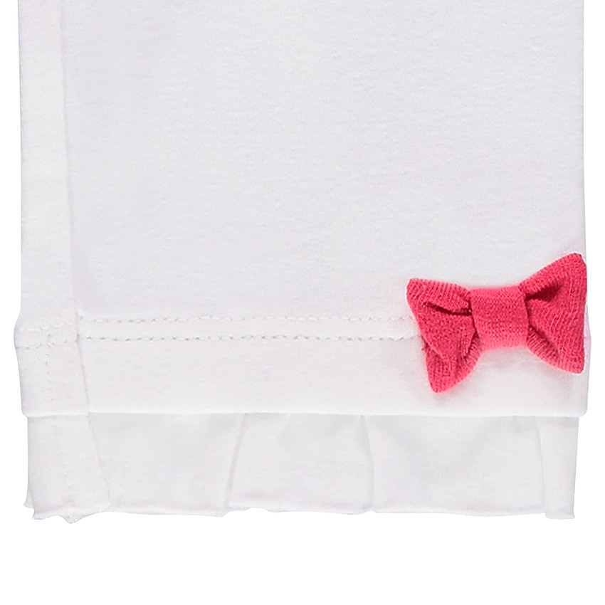 Ensemble tunique avec badges Smiley et legging avec noeuds contrastés 