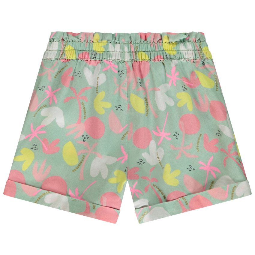 Short en toile imprimé fantaisie pour fille 