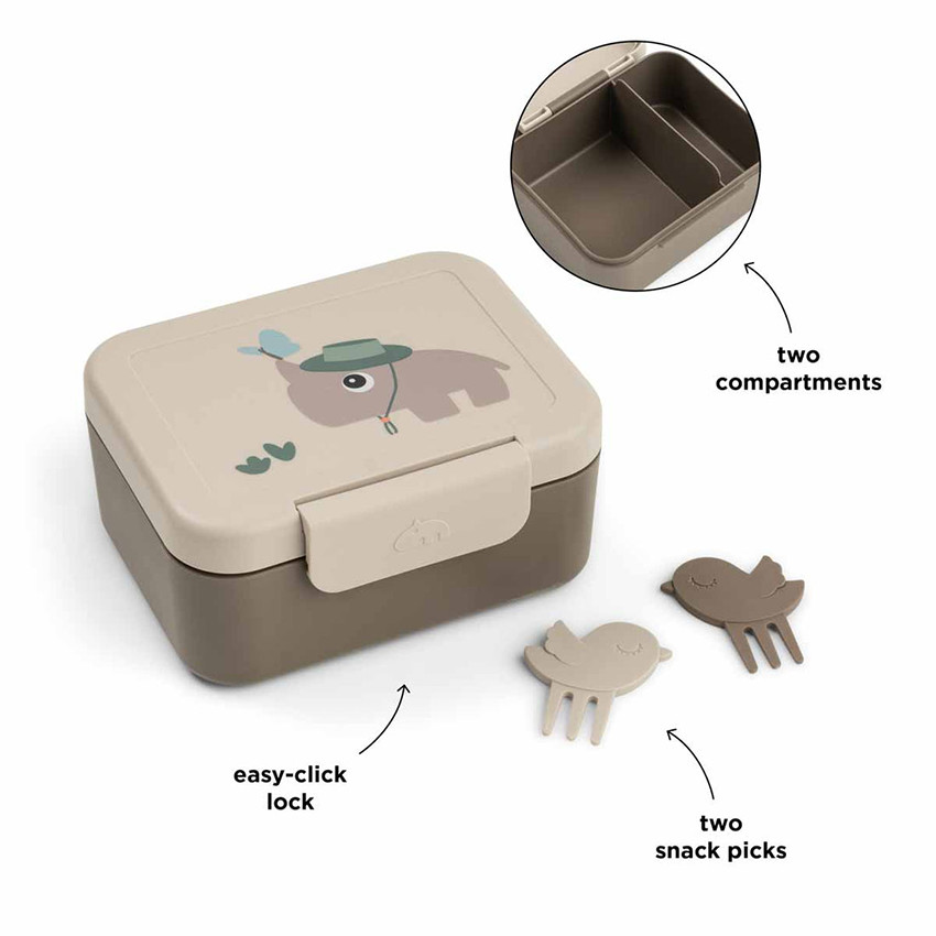 Snackbox avec piques snack Tiny Trails Sable 
