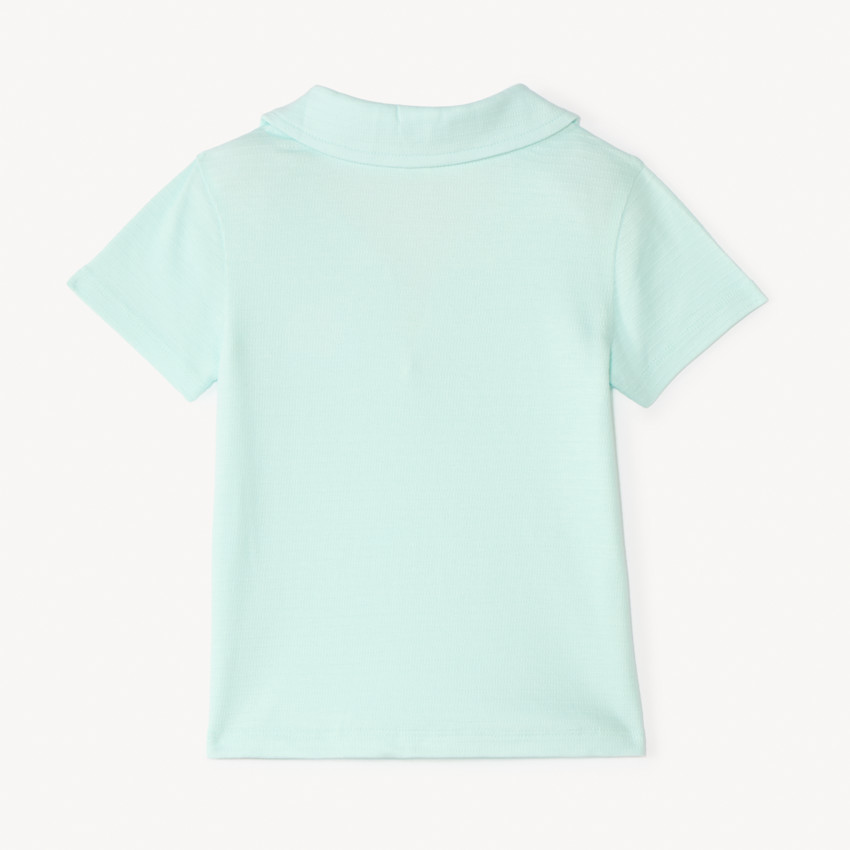 Polo manches courtes en jacquard avec broderie étoile de mer pour bébé garçon 