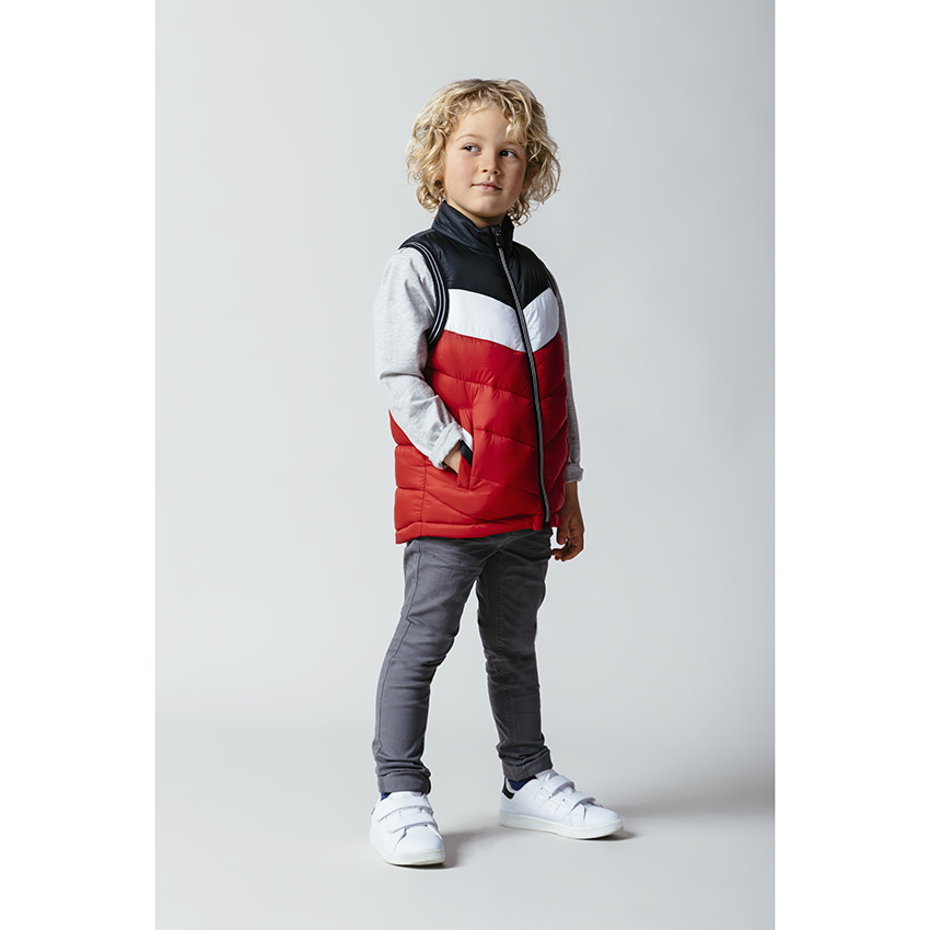 Pantalon slim en twill effet crinkle pour garçon 