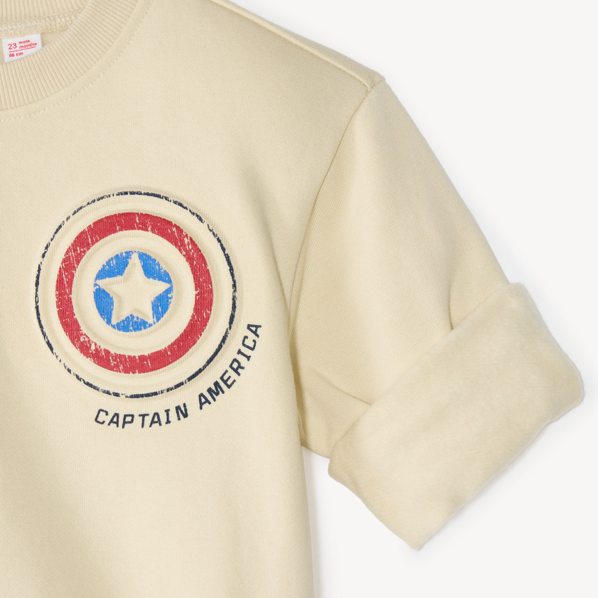 Sweat bébé garçon en molleton motif Captain America Marvel 