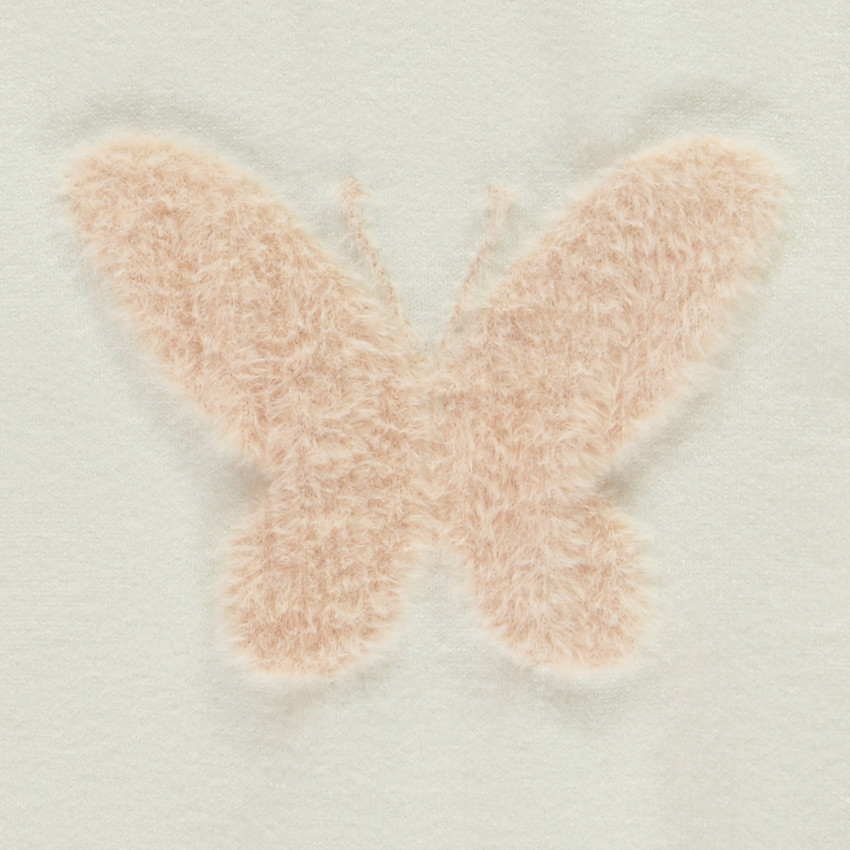 Pull en tricot motif papillon fantaisie pour fille 