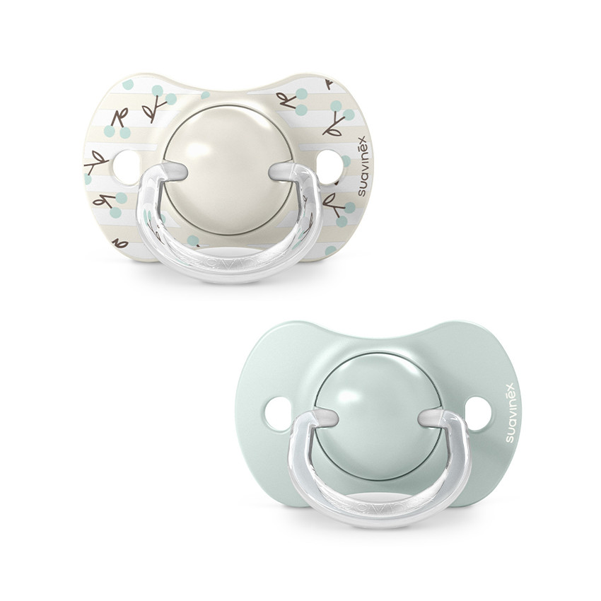 Lot de 2 sucettes silicone SX Pro 0-6M Birdies vert 