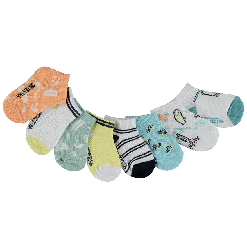 Lot de 8 paires de socquettes fantaisie pour bébé garçon 