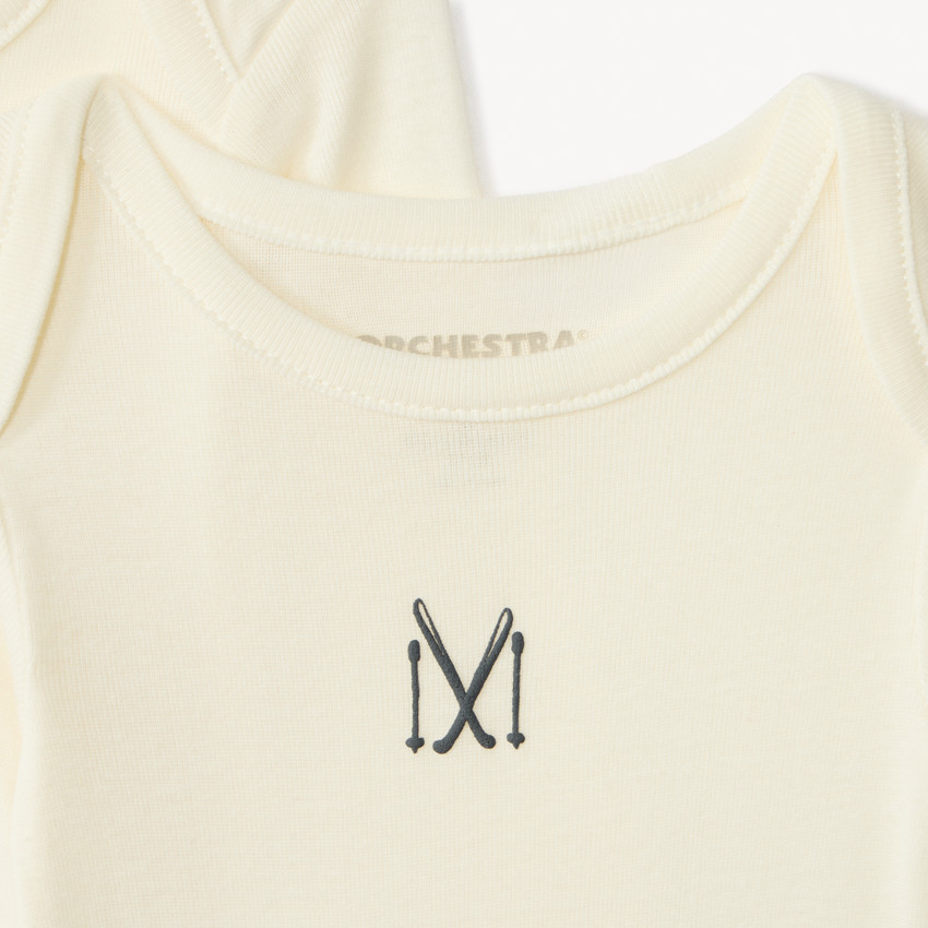 Lot de 7 bodies manches longues motifs ski pour bébé 