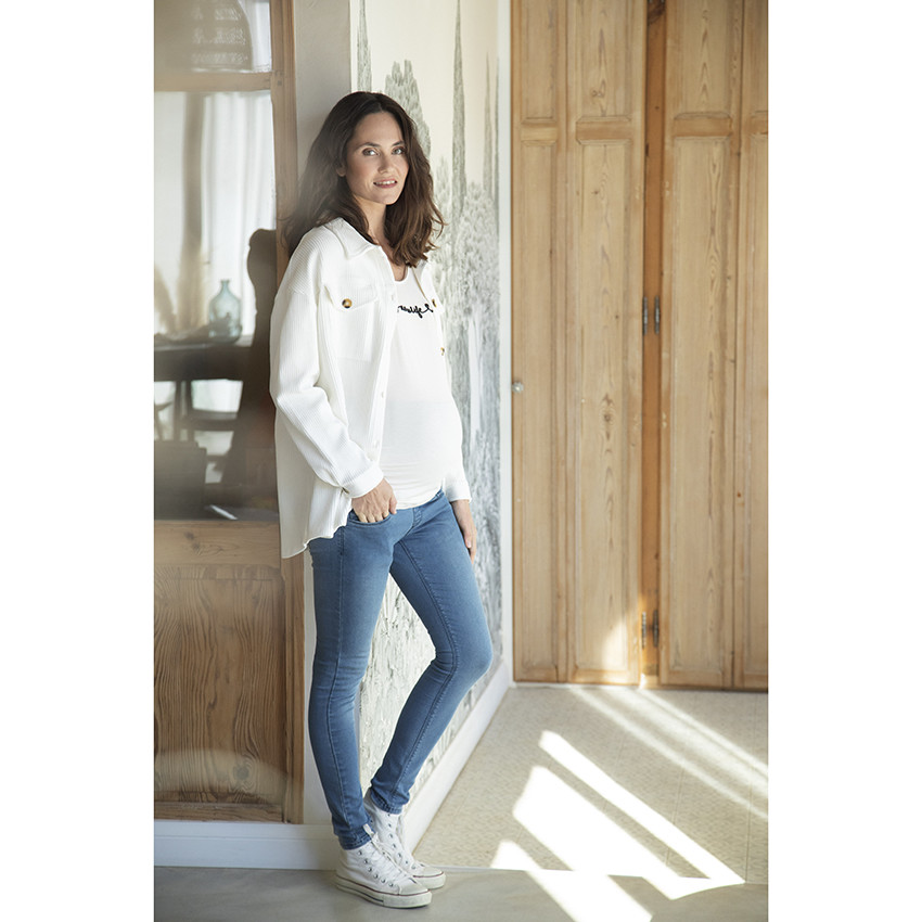 T-shirt de grossesse à manches longues avec inscription 