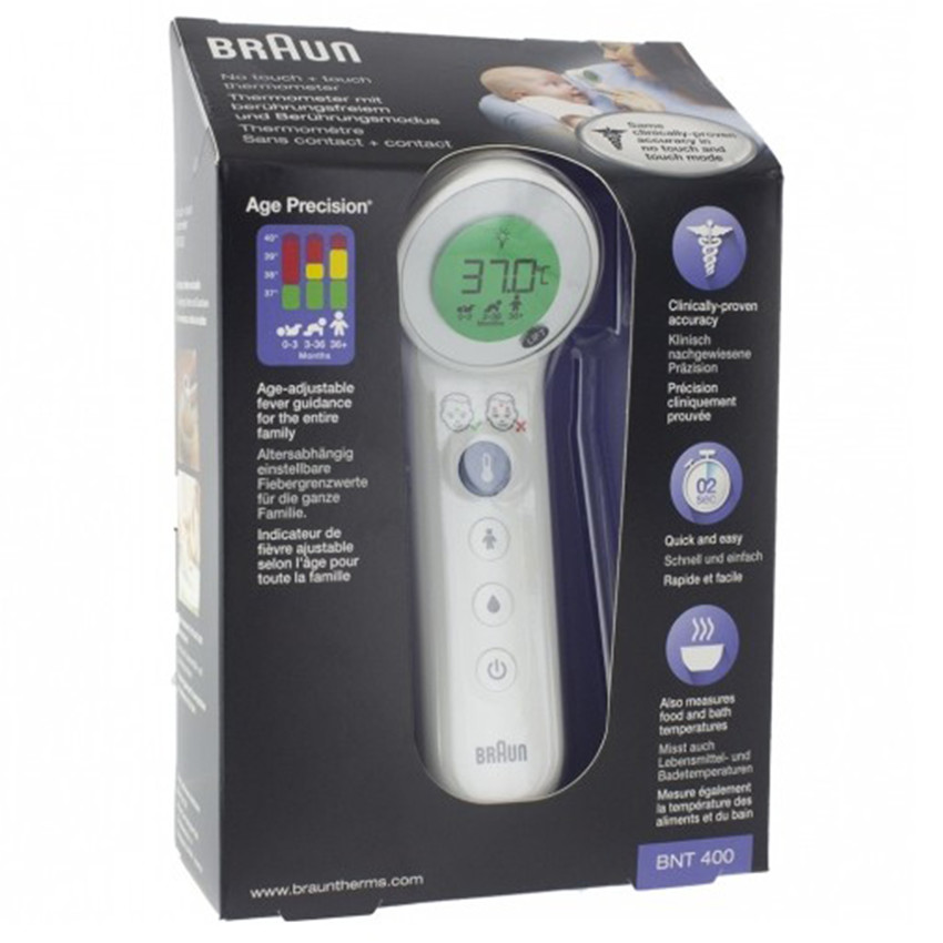 BRAUN Braun Thermometre et systeme de precision d'age Blanc pas