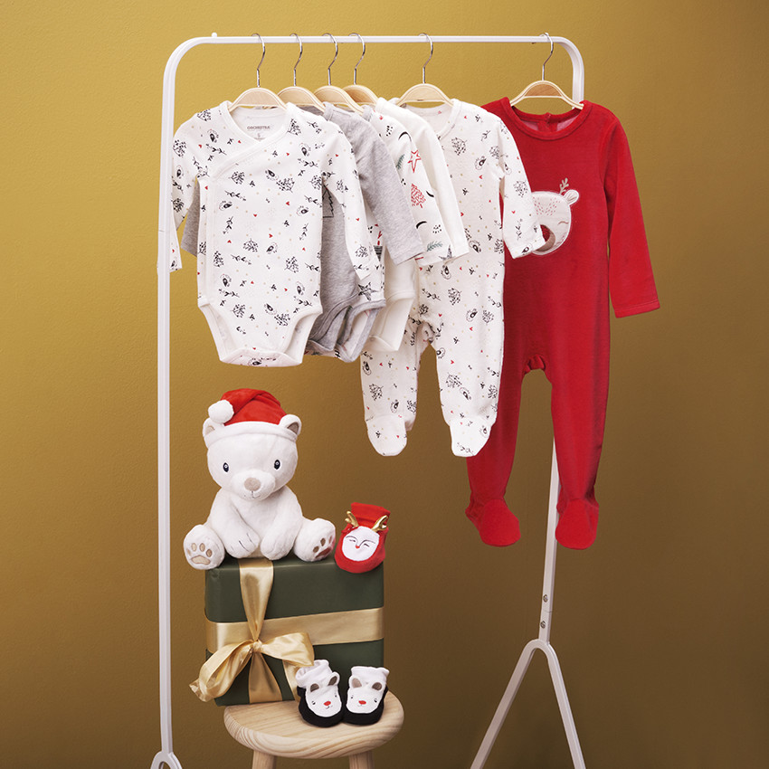 Lot de 2 bodies en jersey print oiseaux pour bébé fille 