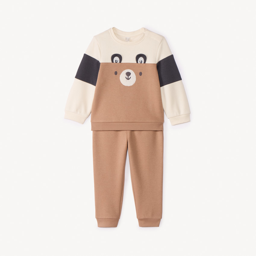 Ensemble jogging ludique effet color block pour bébé garçon 