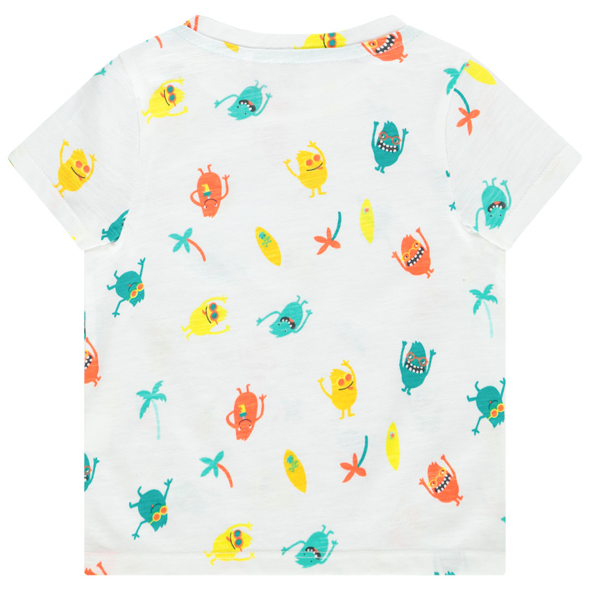 T-shirt manches courtes imprimé monstres pour bébé garçon 