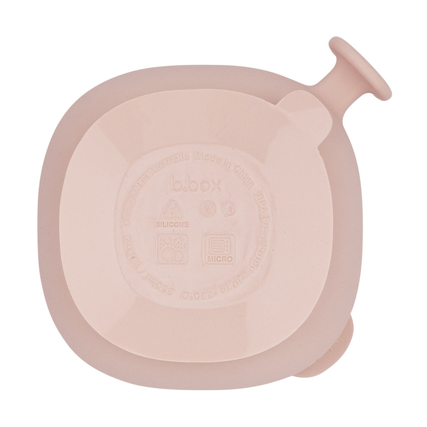Bol en silicone avec ventouse et couvercle Blush 