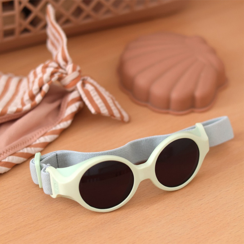 Lunettes de soleil avec bandeau 0-9 mois Cat4 Menthe au lait  