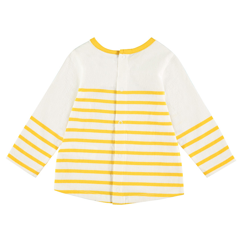 Marinière avec print Smiley et inscription en bouclette 