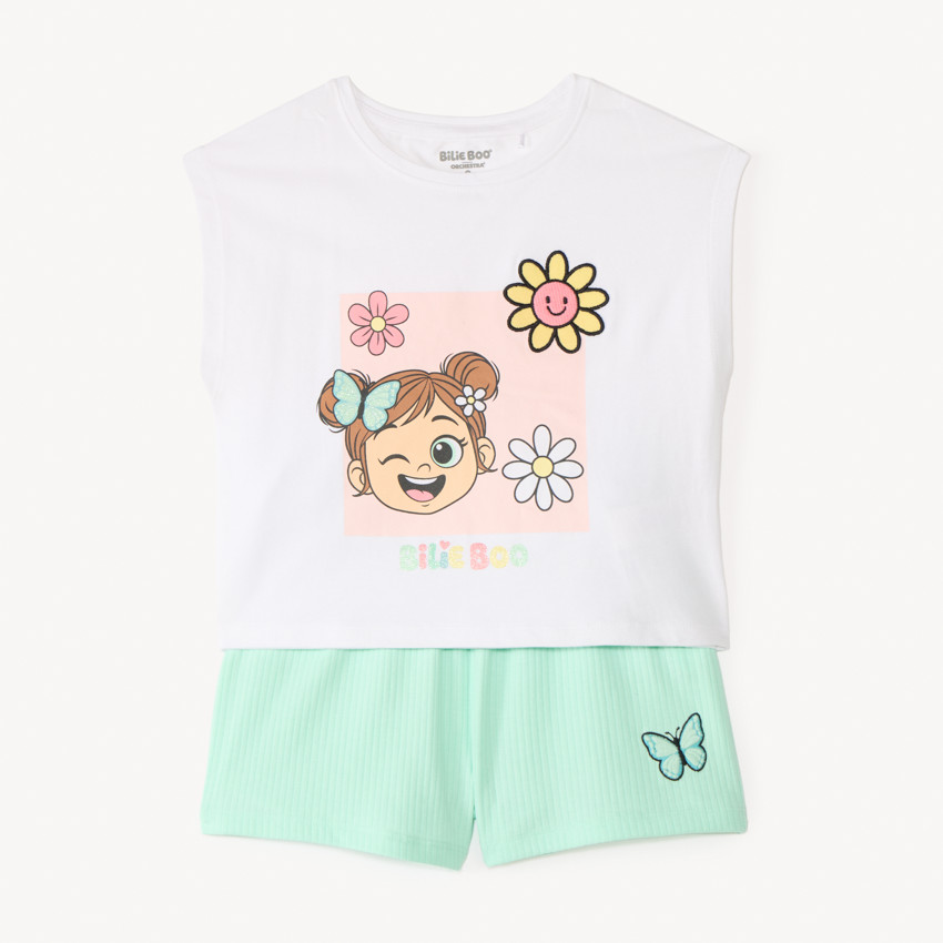 Ensemble 2 pièces t-shirt + short Billie Boo pour fille 