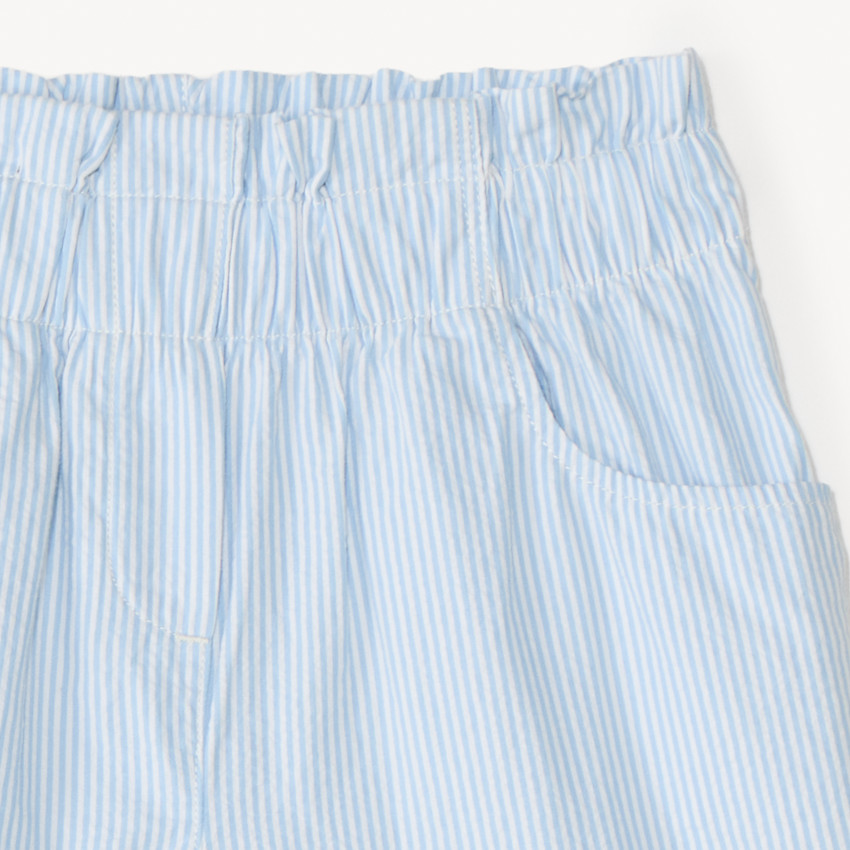 Short évasé en seersucker rayé pour fille 