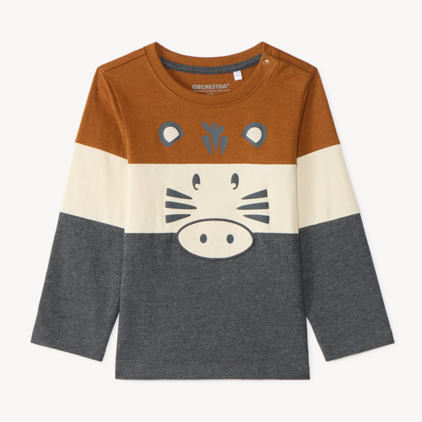 T-shirt manches longues bébé garçon print ludique fantaisie 