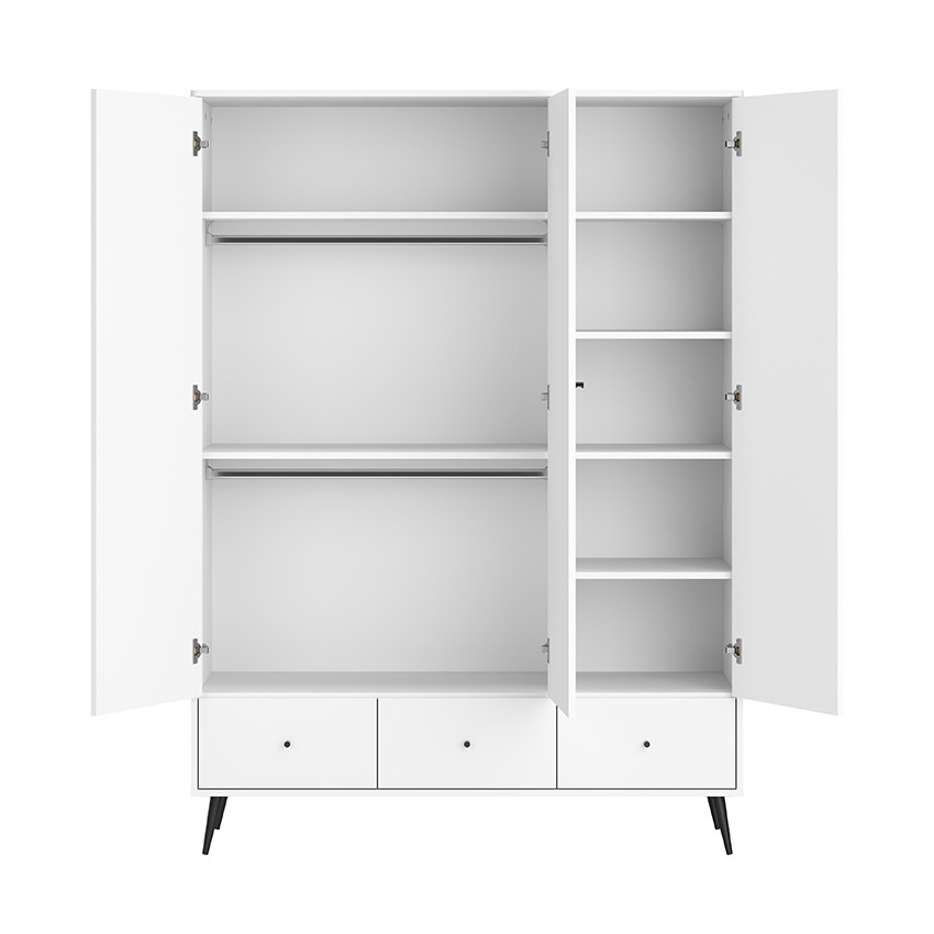 Armoire 3 portes Blanca blanc 
