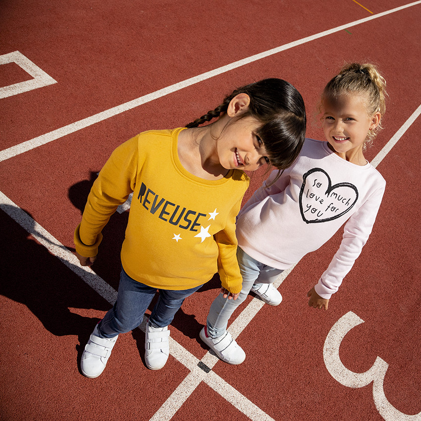 Jean skinny en denim effet délavé pour fille 