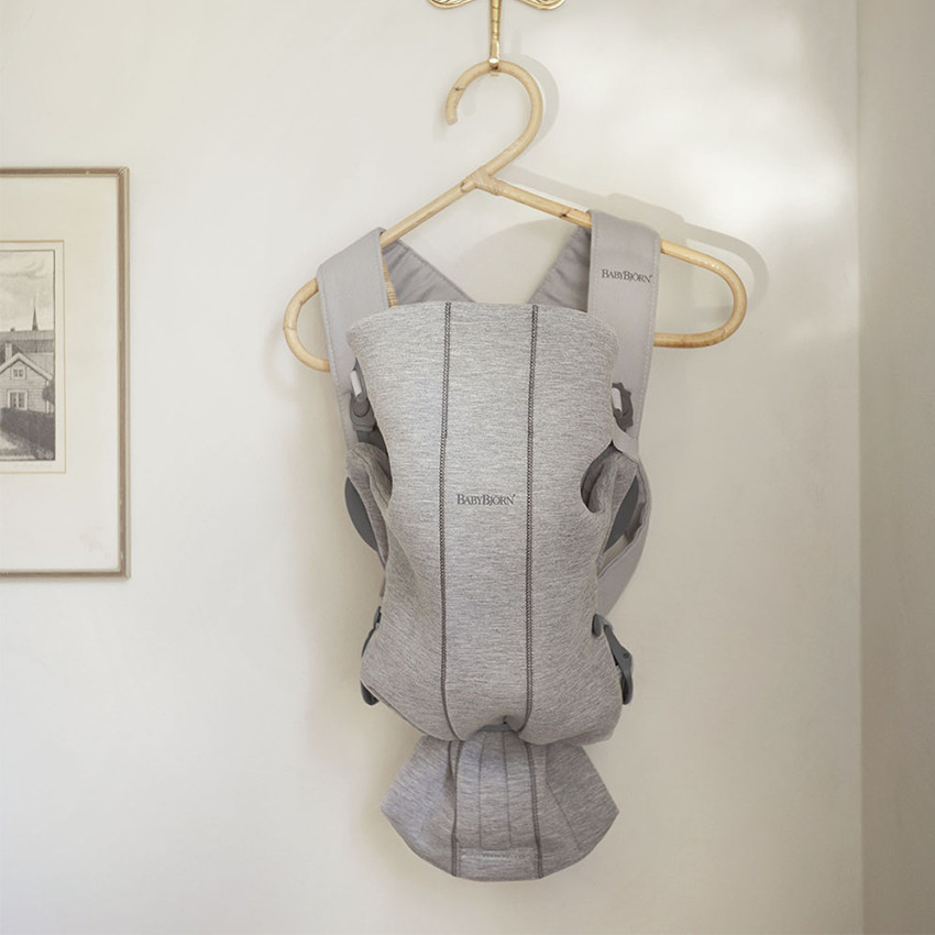 Porte-bébé Mini Jersey 3D BABYBJORN - gris clair