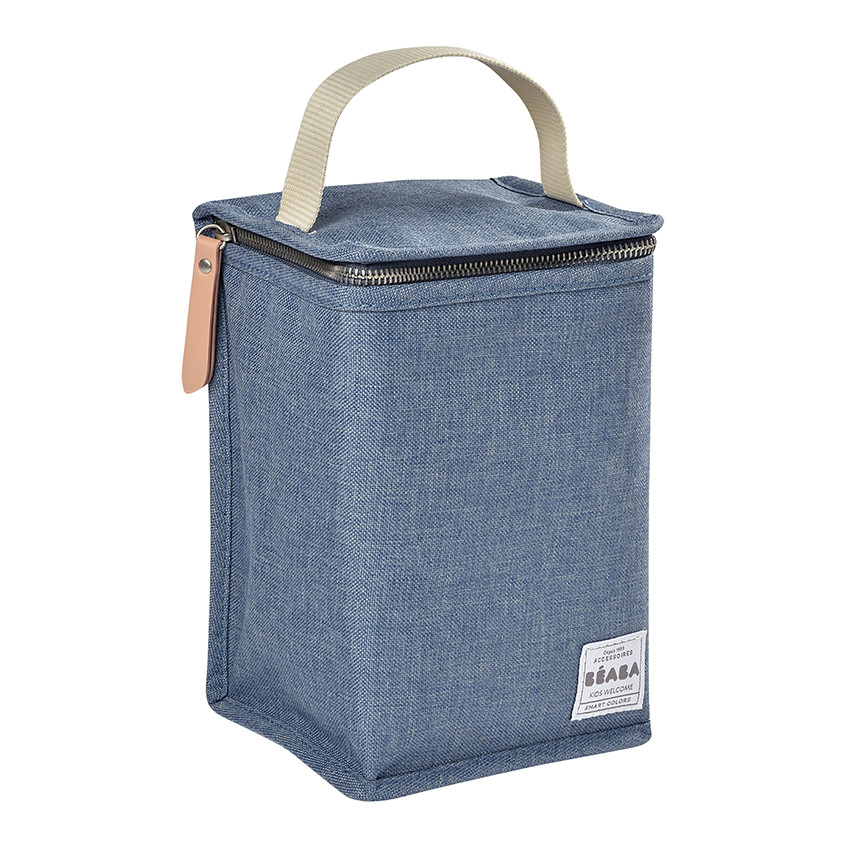 Pochette repas isotherme - Bleu Chiné 