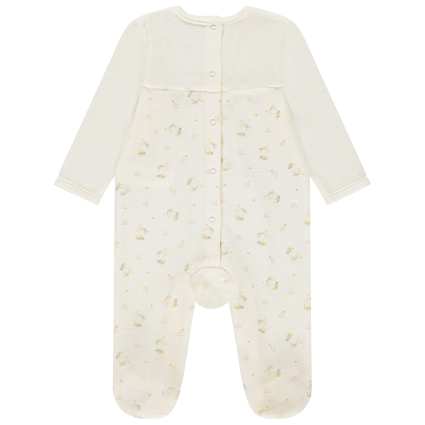 Dors-bien en velours imprimé chats pour bébé fille 