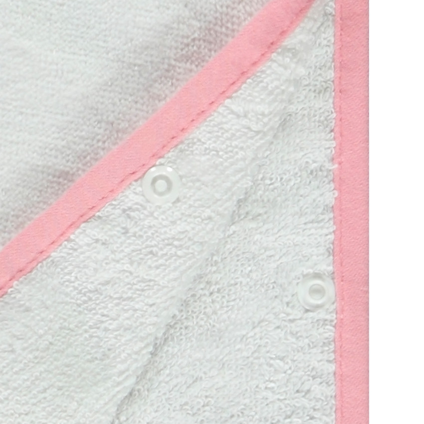 Cape de bain en éponge avec print flamants roses pour bébé fille 