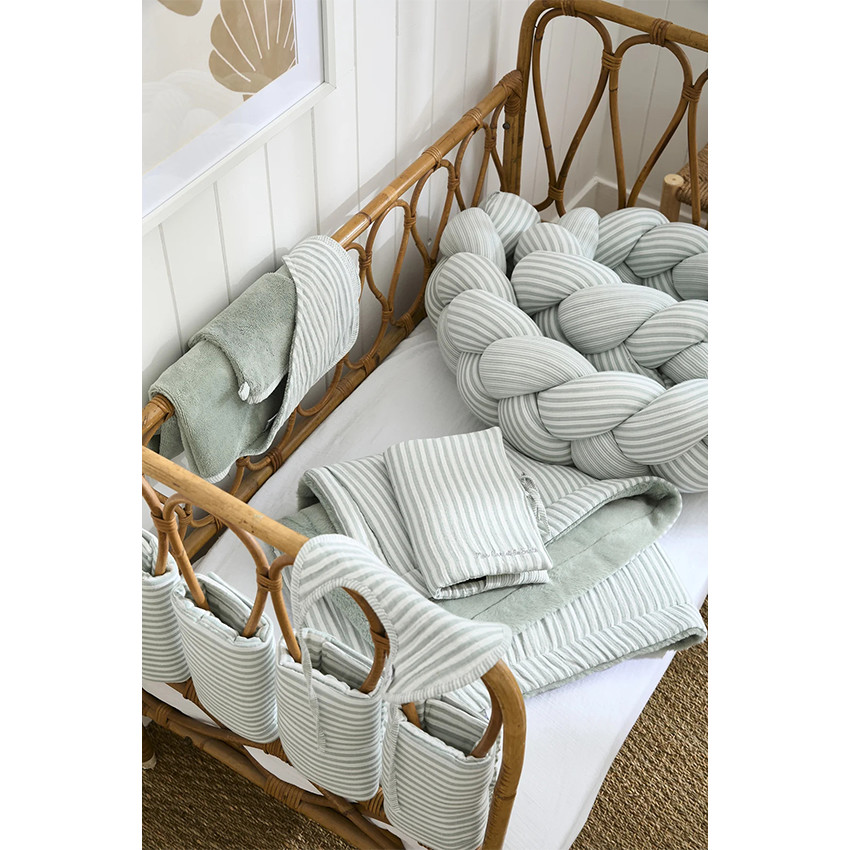 Tresse décorative ouatinée Soft Stripes Ecru Vert de Gris  