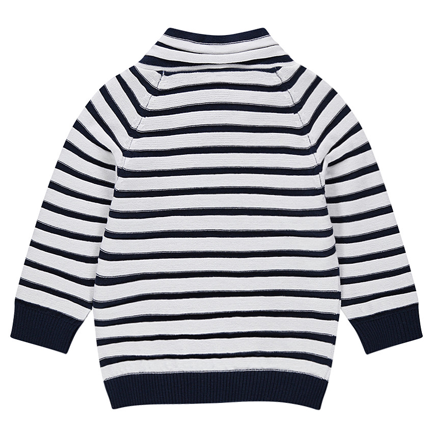 Pull en tricot rayé avec inscription printée 