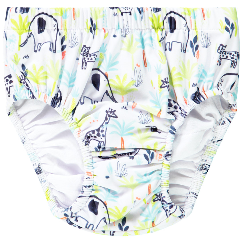 Slip de bain anti UV imprime animaux pour bebe garcon