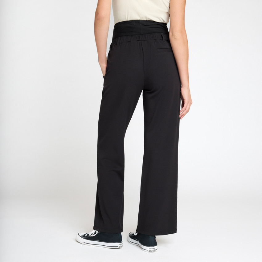 Pantalon de grossesse uni avec bandeau haut 